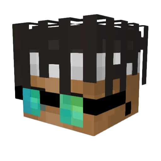 uHyping_ Minecraft avatar head, 3D render