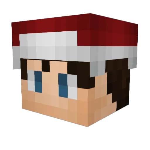 uIP Minecraft avatar head, 3D render