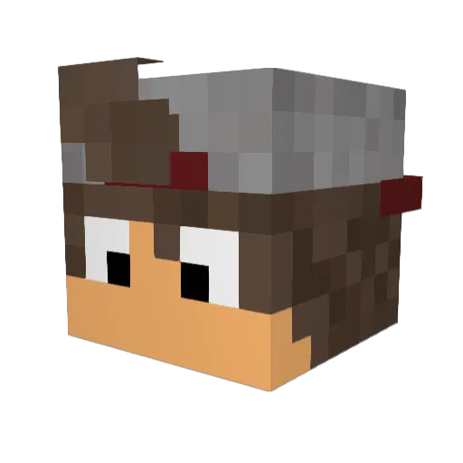 uIan_ Minecraft avatar head, 3D render
