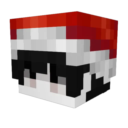 uKauan Minecraft avatar head, 3D render