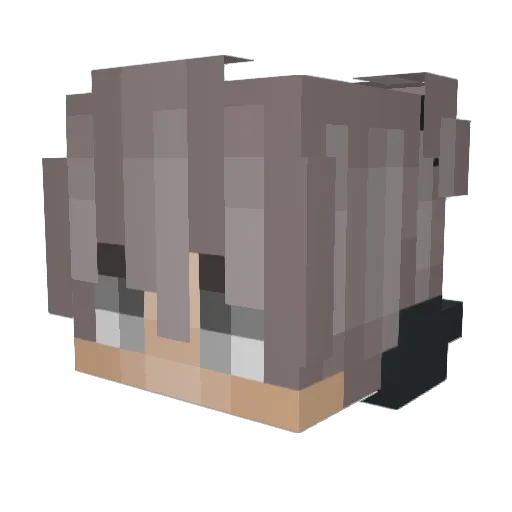 uLuvely Minecraft avatar head, 3D render