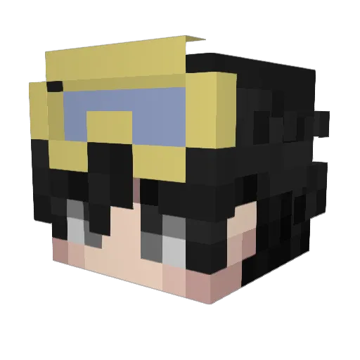 uMog Minecraft avatar head, 3D render