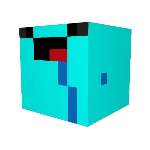 uNI997 Minecraft avatar head, 3D render