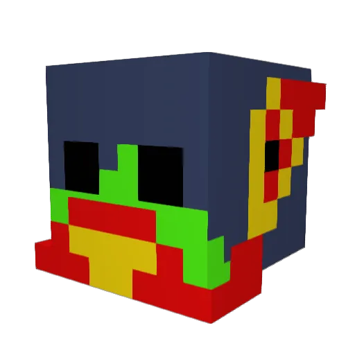 uNank Minecraft avatar head, 3D render