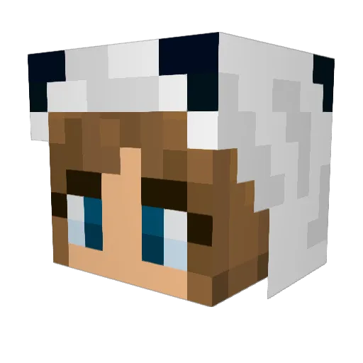 uNickiTV Minecraft avatar head, 3D render