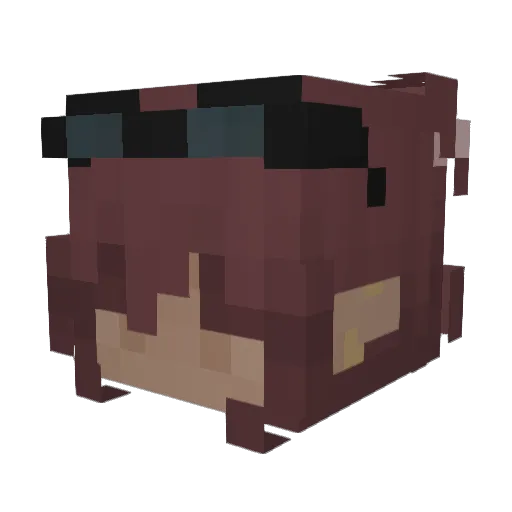 uQuickiee Minecraft avatar head, 3D render