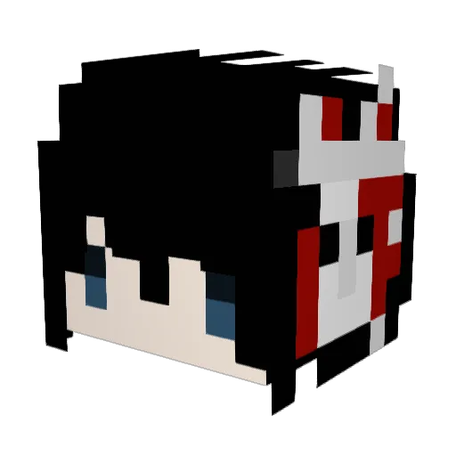 uRe1 Minecraft avatar head, 3D render