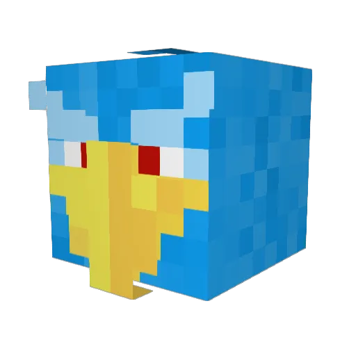 uRestt Minecraft avatar head, 3D render