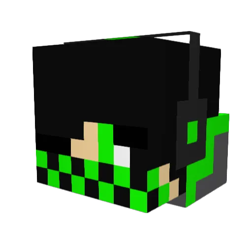 uSour Minecraft avatar head, 3D render