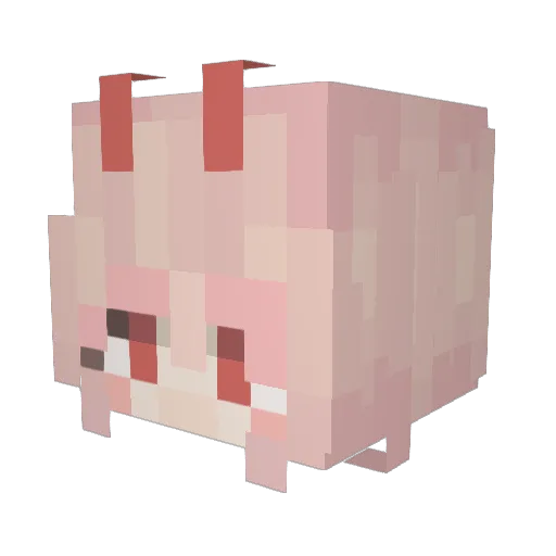 uStarbucks Minecraft avatar head, 3D render