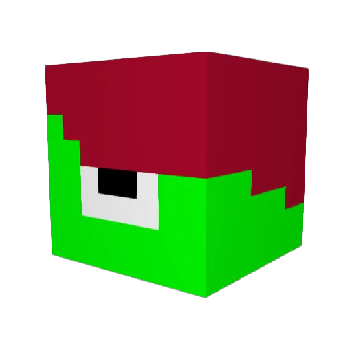 uTHINKuSLICC Minecraft avatar head, 3D render
