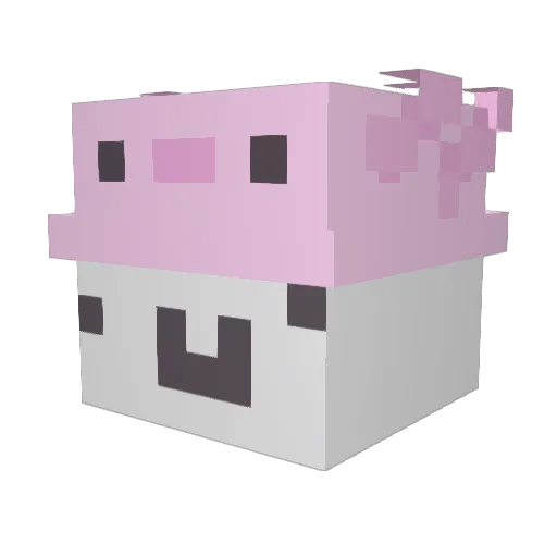 uTig Minecraft avatar head, 3D render