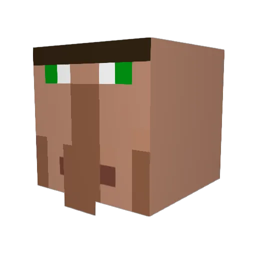 uTravis Minecraft avatar head, 3D render