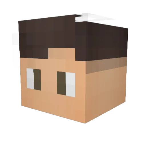 uTroll Minecraft avatar head, 3D render