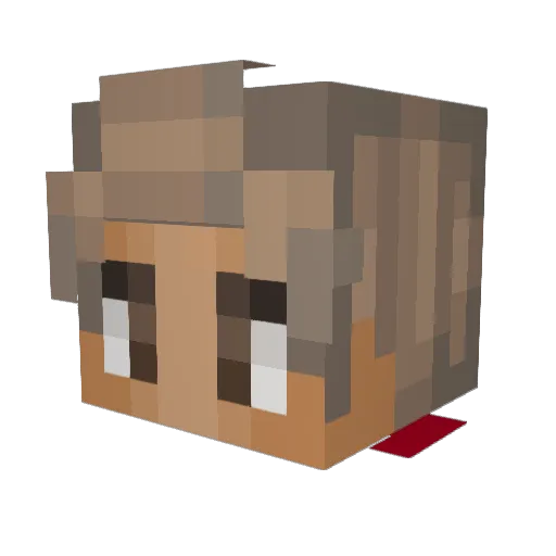 uVonz Minecraft avatar head, 3D render