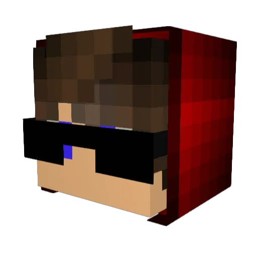 uWizy Minecraft avatar head, 3D render