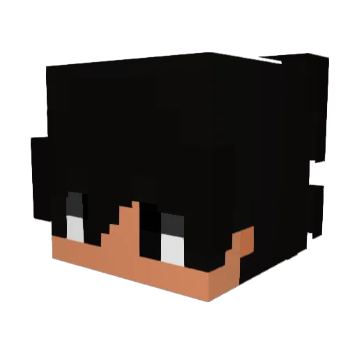 uYukiii_ Minecraft avatar head, 3D render