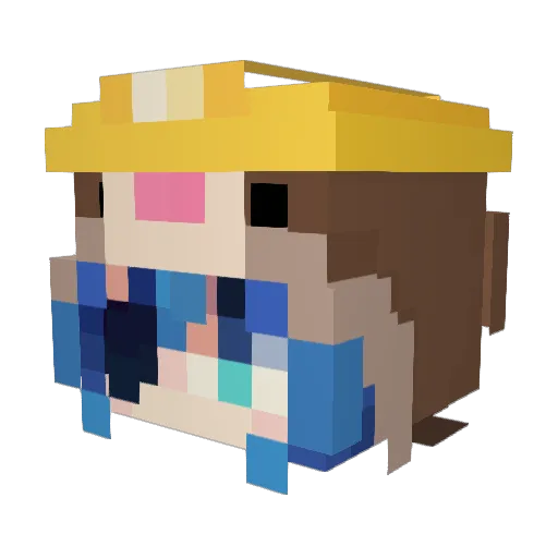 u_Pixel_u Minecraft avatar head, 3D render