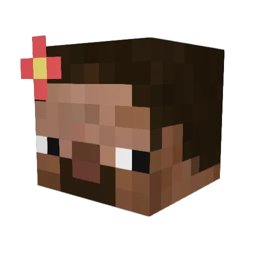 u_a_pp_head Minecraft avatar head, 3D render