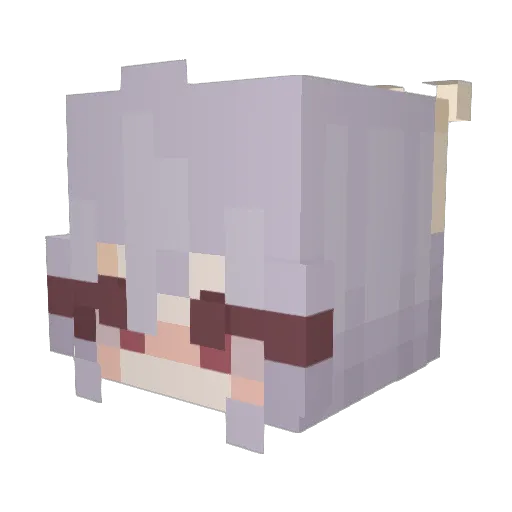 u_f Minecraft avatar head, 3D render