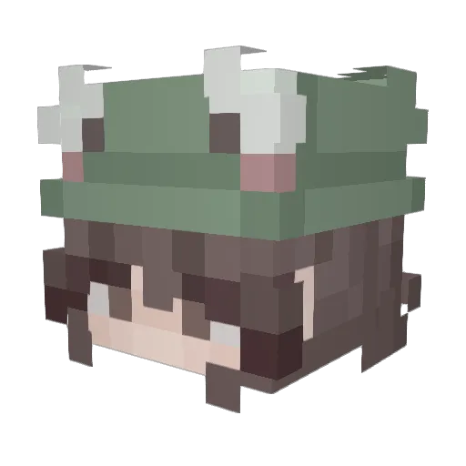 u_hoo Minecraft avatar head, 3D render