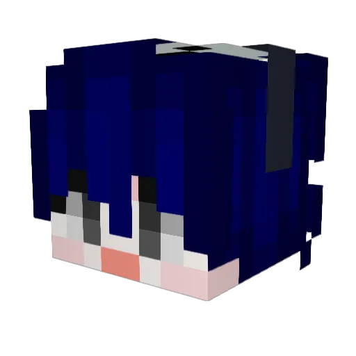 u_roro Minecraft avatar head, 3D render