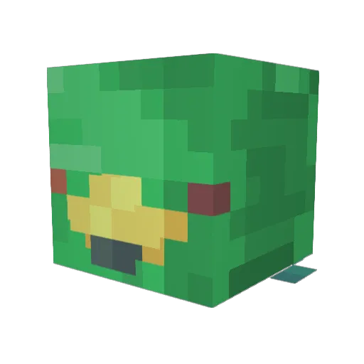 u_serious Minecraft avatar head, 3D render