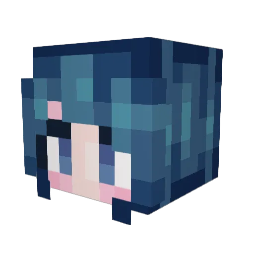 u_u_u_u_u_u_u Minecraft avatar head, 3D render