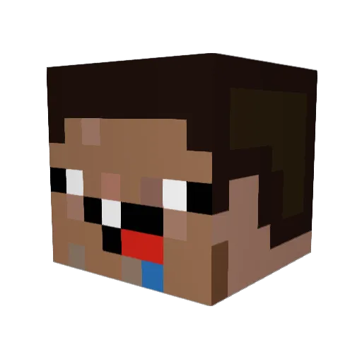 uae2007 Minecraft avatar head, 3D render