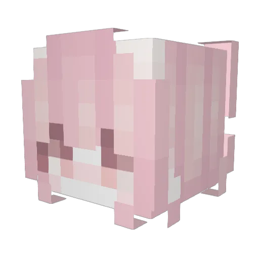uafih Minecraft avatar head, 3D render