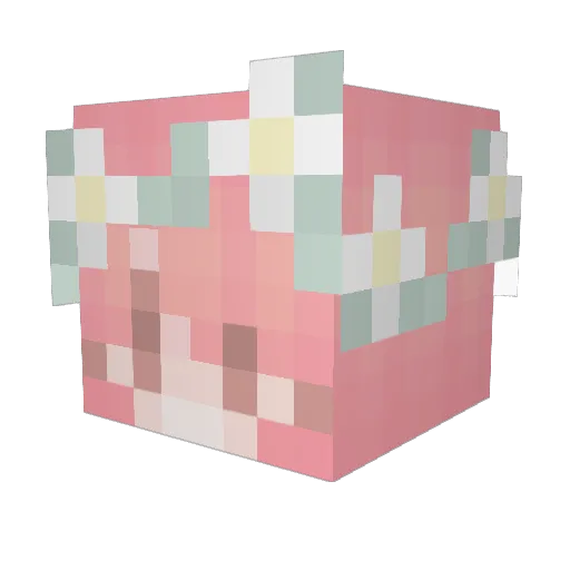 uahae Minecraft avatar head, 3D render