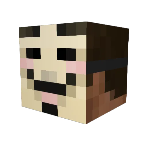 ualex Minecraft avatar head, 3D render