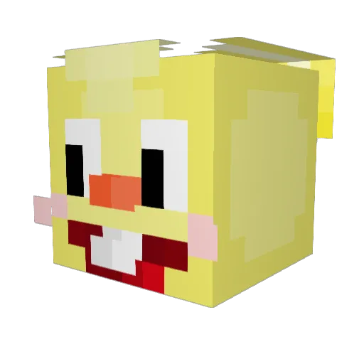 uarebad Minecraft avatar head, 3D render