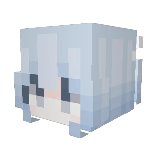uasly Minecraft avatar head, 3D render