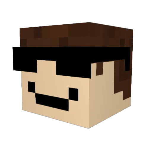 uauuu Minecraft avatar head, 3D render