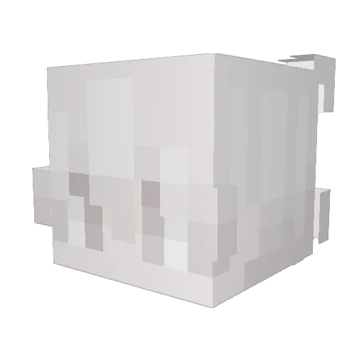 uaw Minecraft avatar head, 3D render