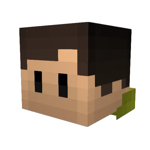 uaxbd Minecraft avatar head, 3D render