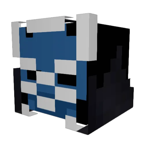 uaxy Minecraft avatar head, 3D render