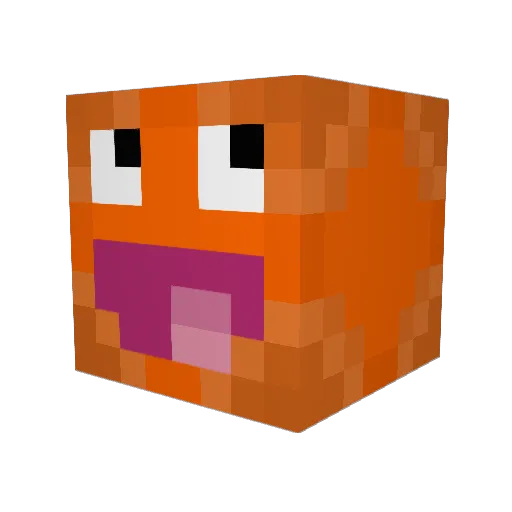 ubacio Minecraft avatar head, 3D render