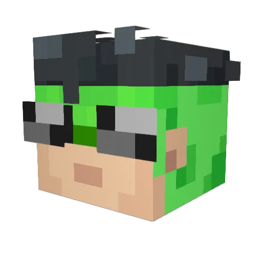 ubebaby Minecraft avatar head, 3D render