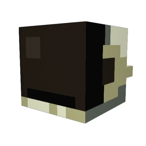 uberHasu Minecraft avatar head, 3D render