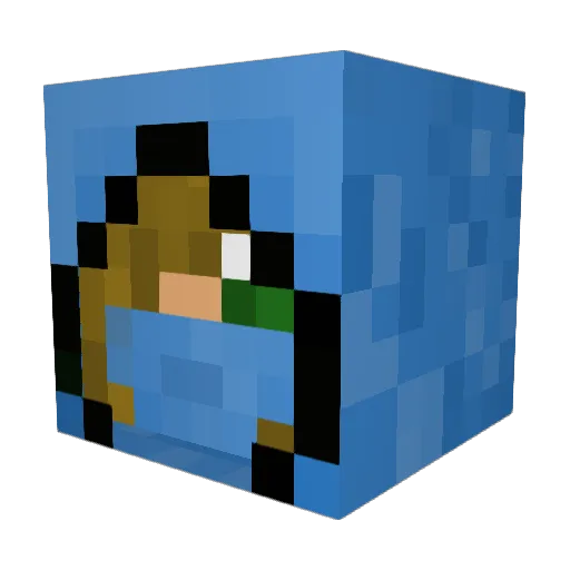 uberfawn Minecraft avatar head, 3D render