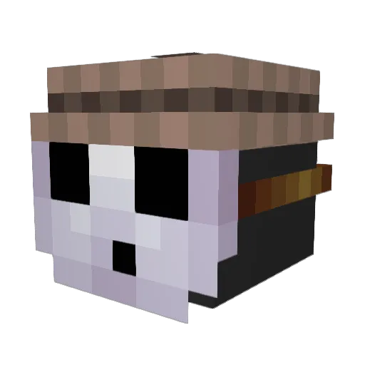 ubermyme Minecraft avatar head, 3D render