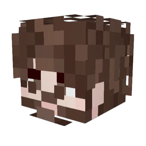 uberness02 Minecraft avatar head, 3D render