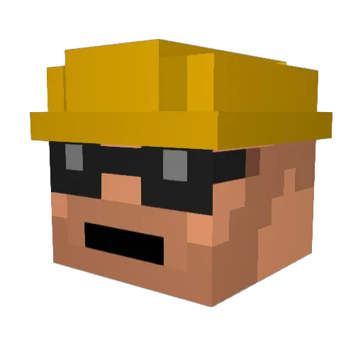 uberness132 Minecraft avatar head, 3D render