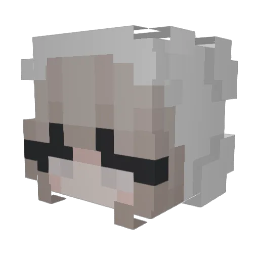 ubihh Minecraft avatar head, 3D render