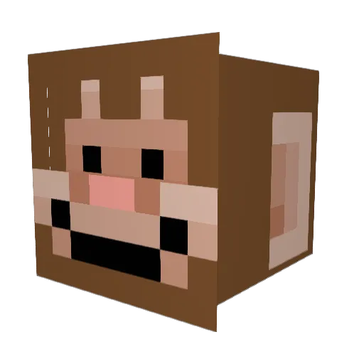 ubir Minecraft avatar head, 3D render
