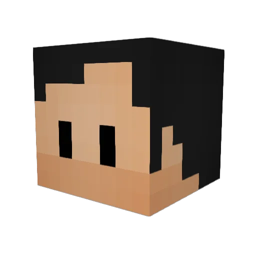 ubonggo Minecraft avatar head, 3D render