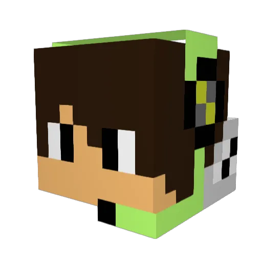 ubunbun108 Minecraft avatar head, 3D render