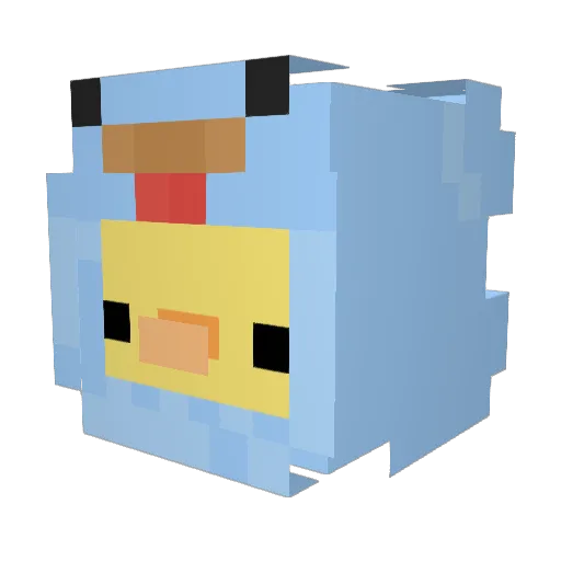 uchan0802 Minecraft avatar head, 3D render